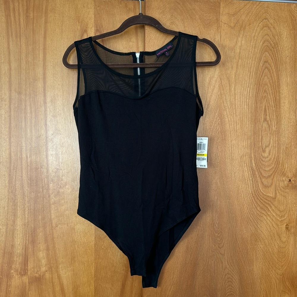 NWT Black Mesh Body Suit